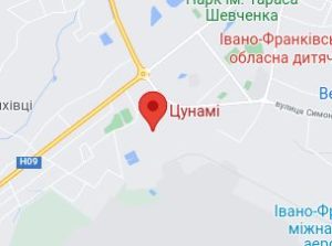 Розташування Аквапарку «Цунамі» на карті