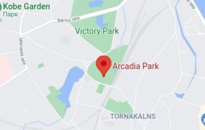 Розташування Парку «Аркадія» на карті