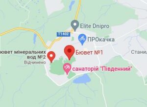 Розташування Бювету №1 на карті