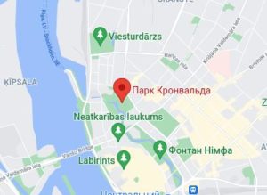 Розташування Парку Кронвальда на карті