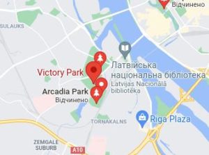 Розташування Парку Перемоги на карті