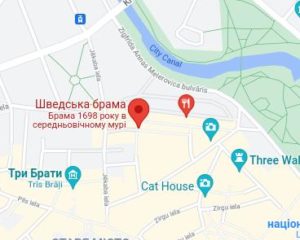 Розташування Шведської брами на карті