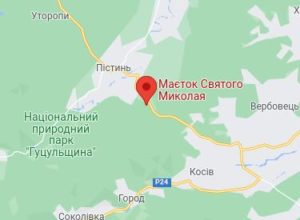 Розташування Маєтку Святого Миколая на карті