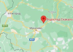 Розташування Водоспаду «Скакало» на карті
