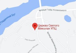Розташування Церкви Святого Миколая на карті