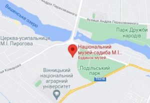 Розташування Національного музею-садиби М.І. Пирогова на карті