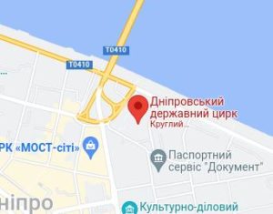 Розташування Дніпровського державного цирку на карті