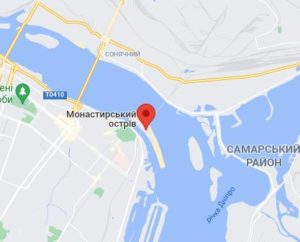 Розташування Монастирського острова на карті