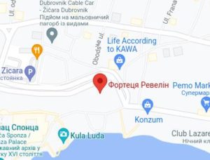 Розташування Фортеці Ревелін на карті