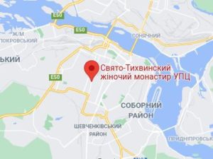 Розташування Свято-Тихвинского жіночого монастиря на карті