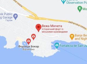 Розташування Вежі Мінчета на карті