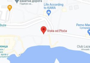 Розташування Воріт Плоче на карті