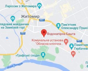 Розташування Водонапірної вежі на карті