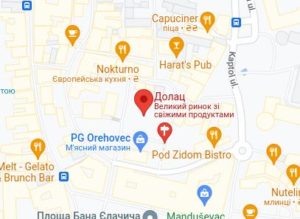 Розташування Ринку Долац на карті