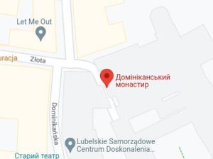 Розташування Домініканського монастиря на карті