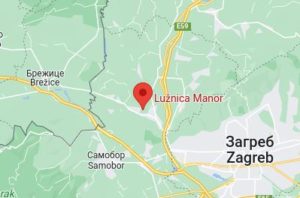 Розташування Палацу Лужниця на карті