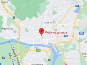 Розташування Медичного саду на карті