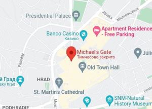 Розташування Михайлівської брами на карті