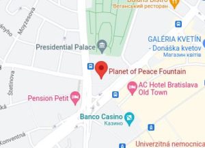 Розташування Фонтану Планета Миру на карті