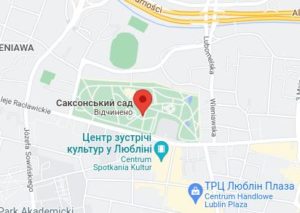 Розташування Саксонського саду на карті