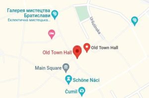 Розташування Старої ратуші на карті