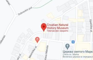 Розташування Хорватського музею природної історії на карті