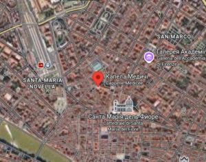 Розташування Капели Медічі на карті